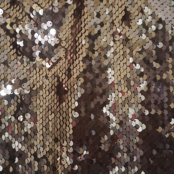 ♻️🆕️ New Free People Tribeca Rose Gold Mini Dress Size 4 - Picture 8 of 15